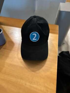 NYC Subway Line 2 Train Logo Black Baseball Cap